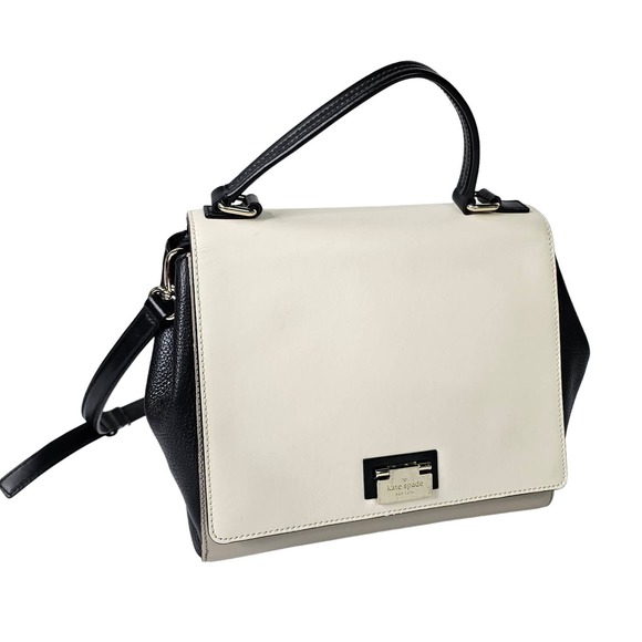 kate spade Handbags - Kate Spade Laurel LG Magnolia Park Crossbody Handbag Black Cream Tan